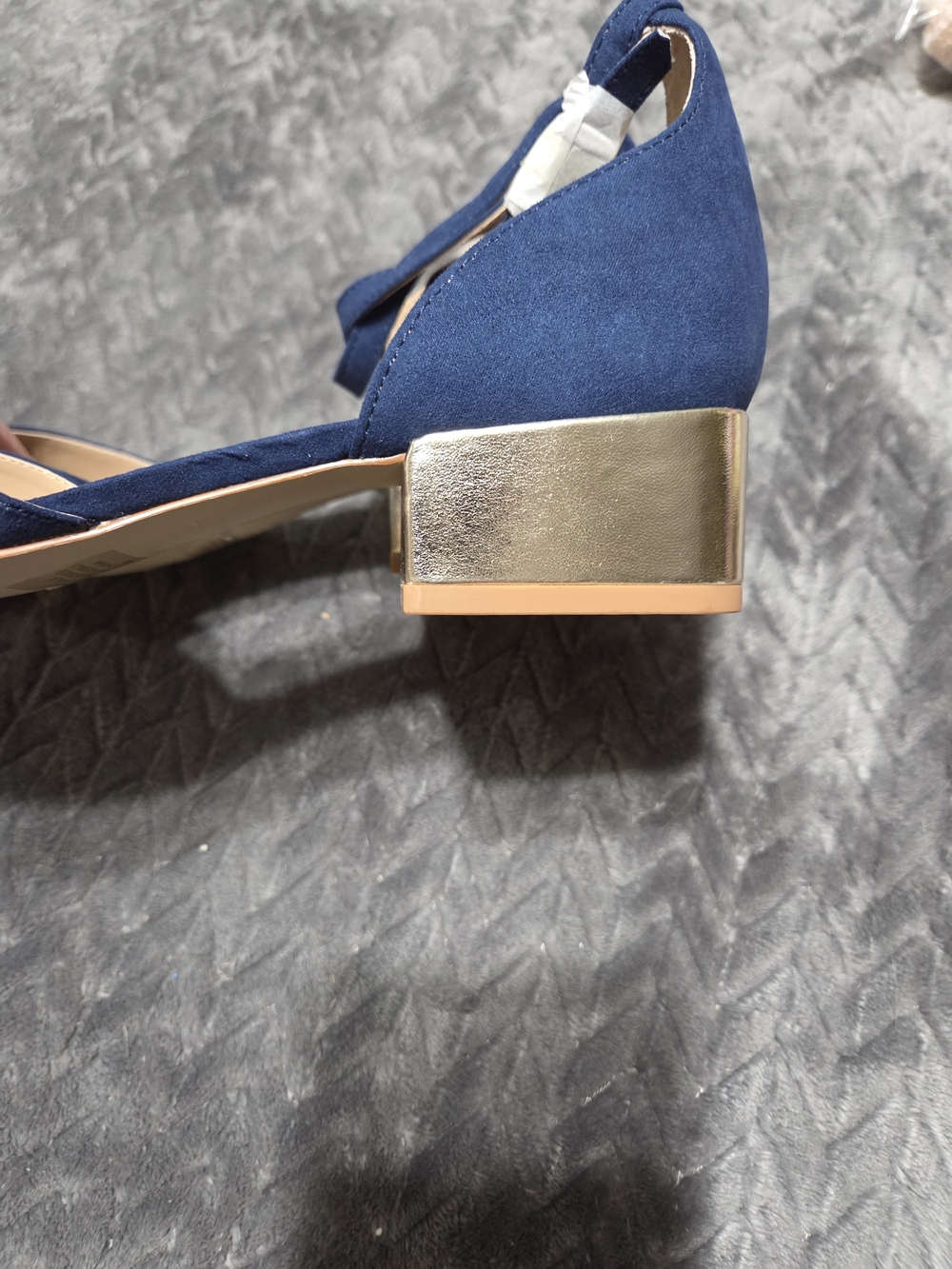 Kaari Blue Navy Open-Toe Ankle-Strap Heels - Picture 5 of 5